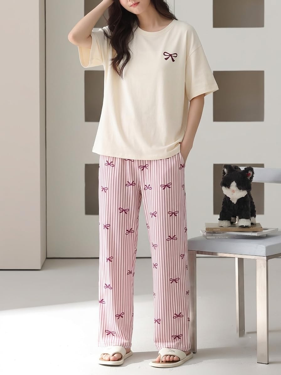 Women's Cotton Blend Full-Sleeve Night Suit - Cream - Image 18