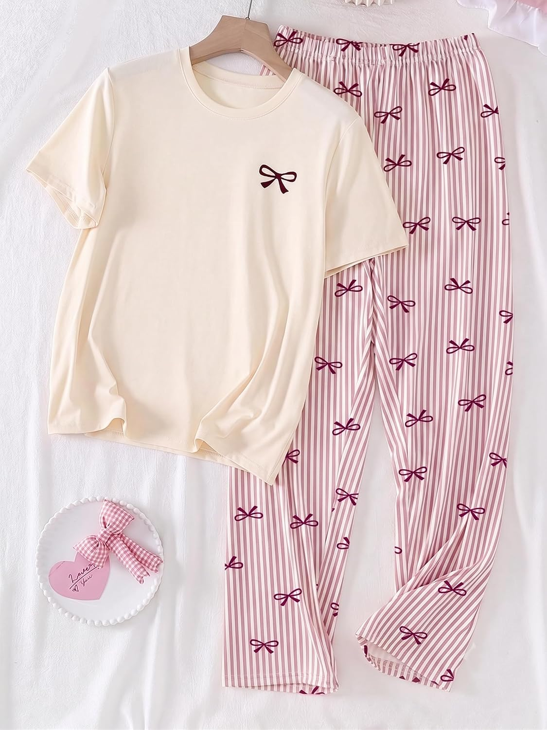 Women's Cotton Blend Full-Sleeve Night Suit - Cream - Image 22