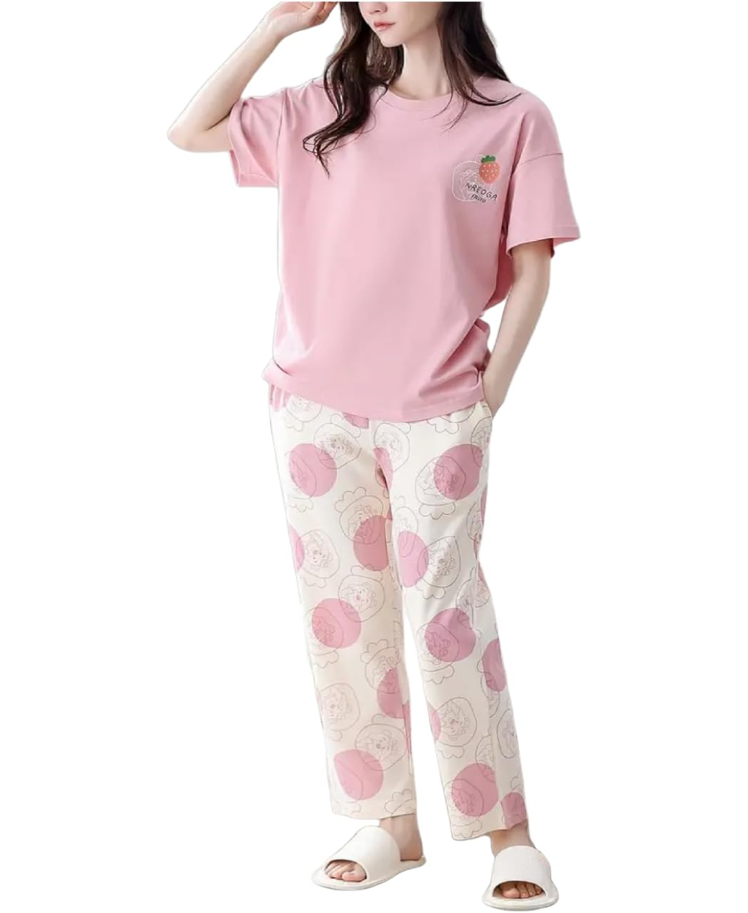 Women's Cotton Blend Full-Sleeve Night Suit - Cream - Image 30