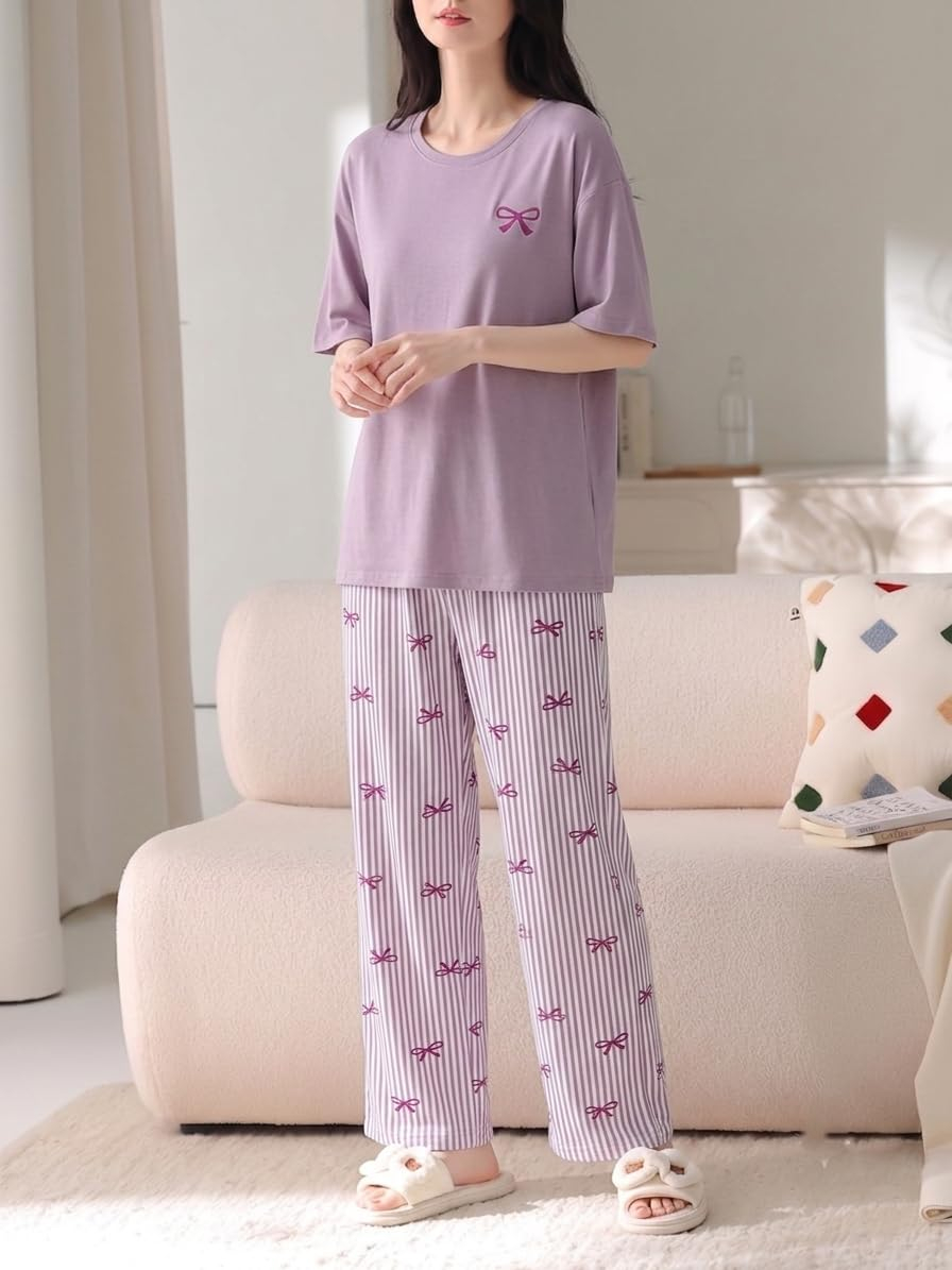 Women's Cotton Blend Full-Sleeve Night Suit - Cream - Image 40