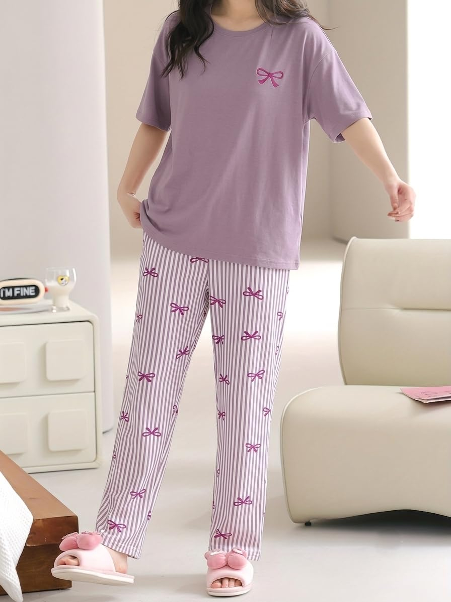 Women's Cotton Blend Full-Sleeve Night Suit - Cream - Image 41