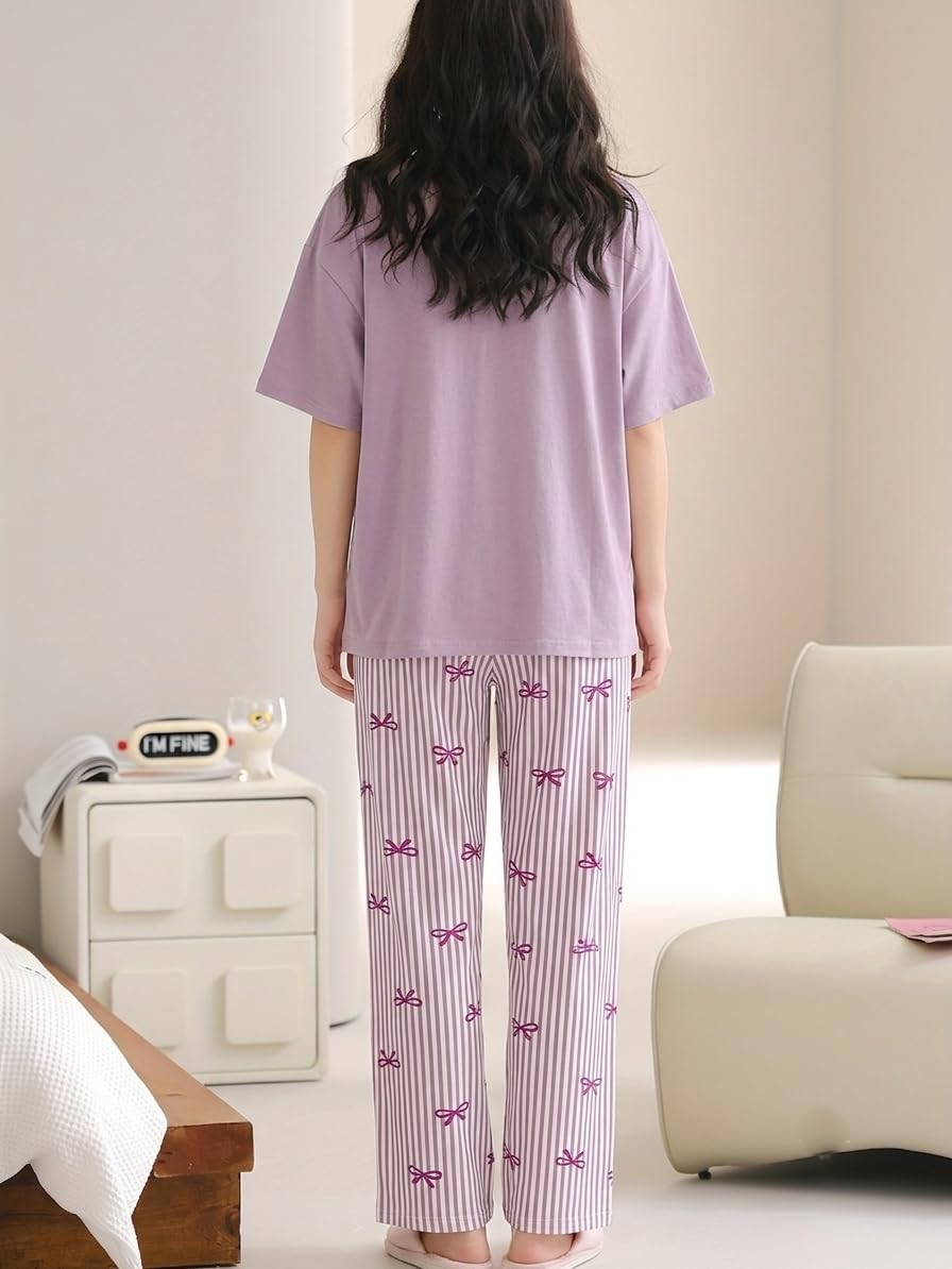 Women's Cotton Blend Full-Sleeve Night Suit - Cream - Image 42