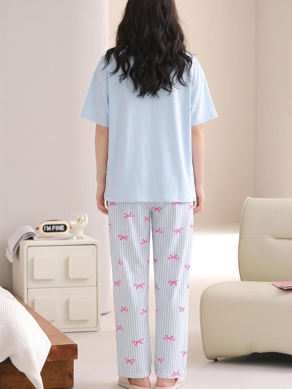 Women's Cotton Blend Full-Sleeve Night Suit - Cream - Image 61