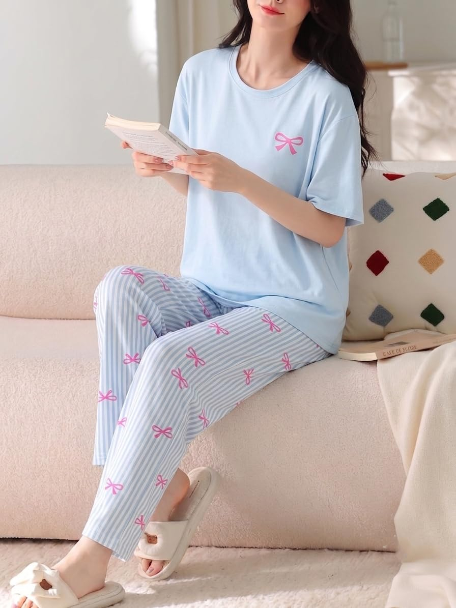 Women's Cotton Blend Full-Sleeve Night Suit - Cream - Image 64