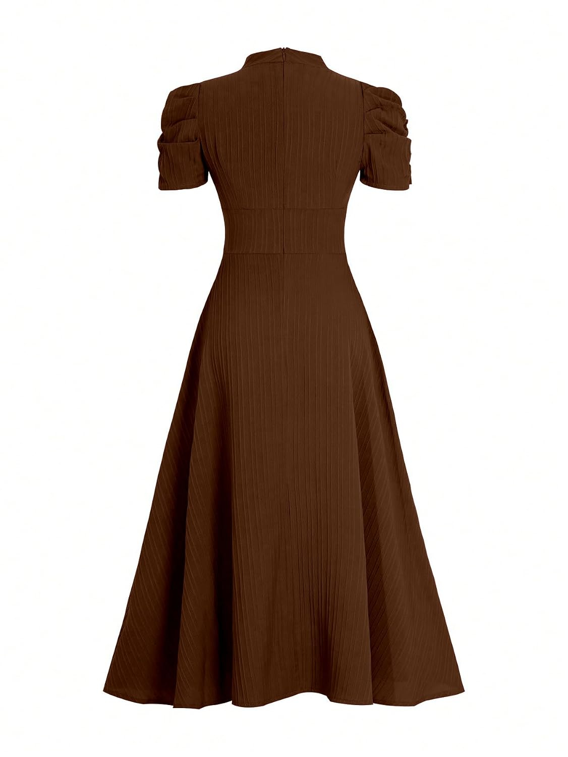 Women's V-Neck A-Line Maxi Dress - Indigo Blue - Image 13