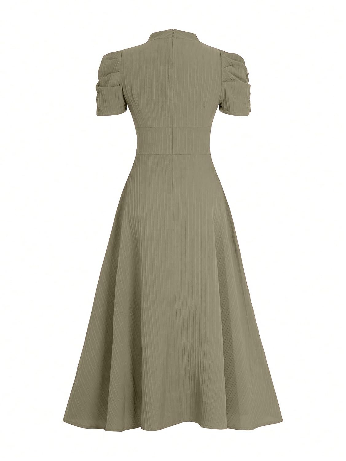 Women's V-Neck A-Line Maxi Dress - Indigo Blue - Image 58