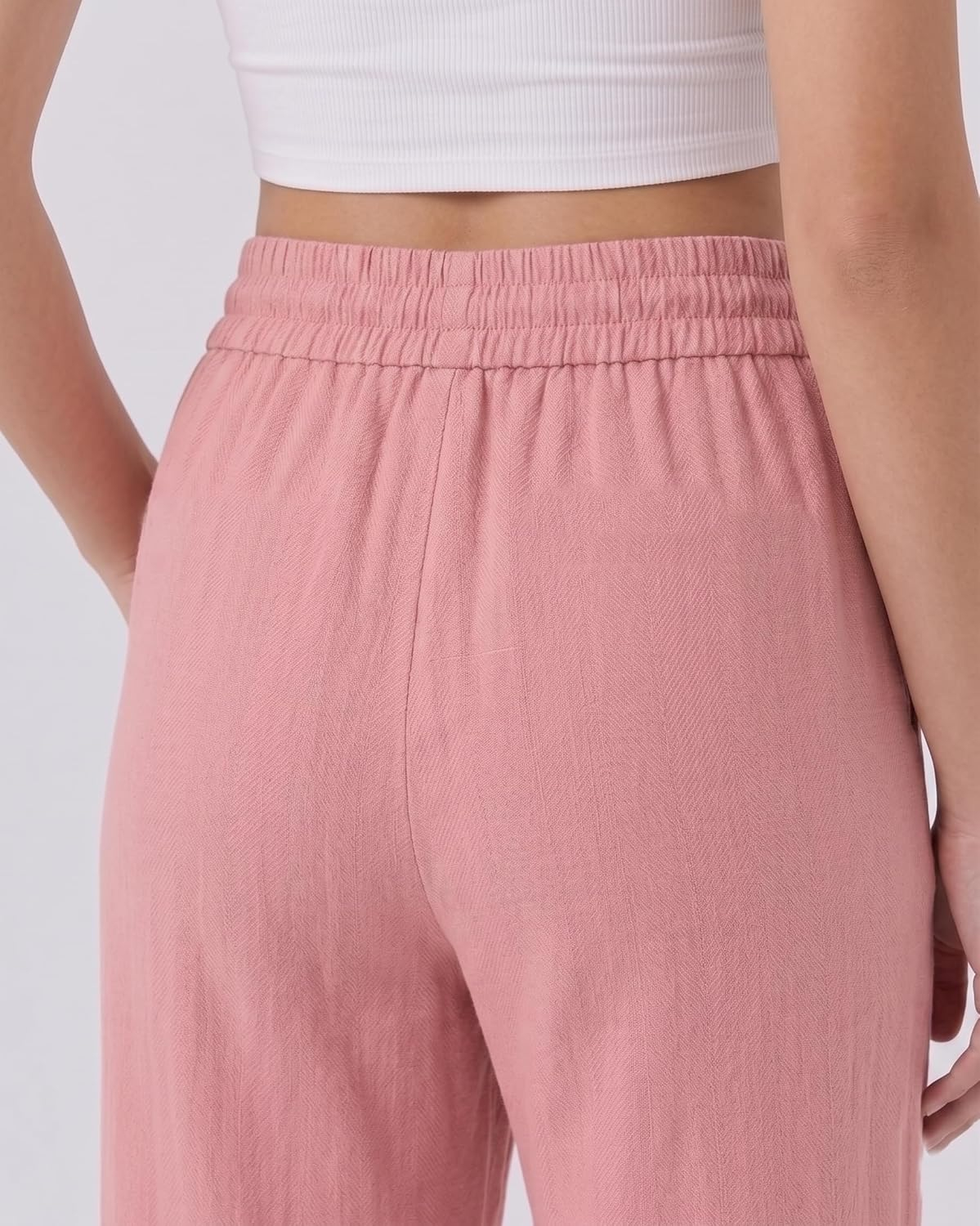 Women's High-Waist Wide-Leg Trousers - Brown - Image 19