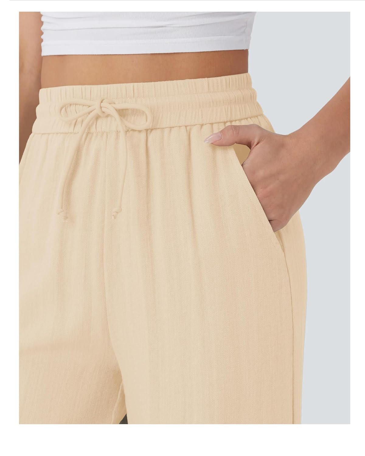 Women's High-Waist Wide-Leg Trousers - Brown - Image 35