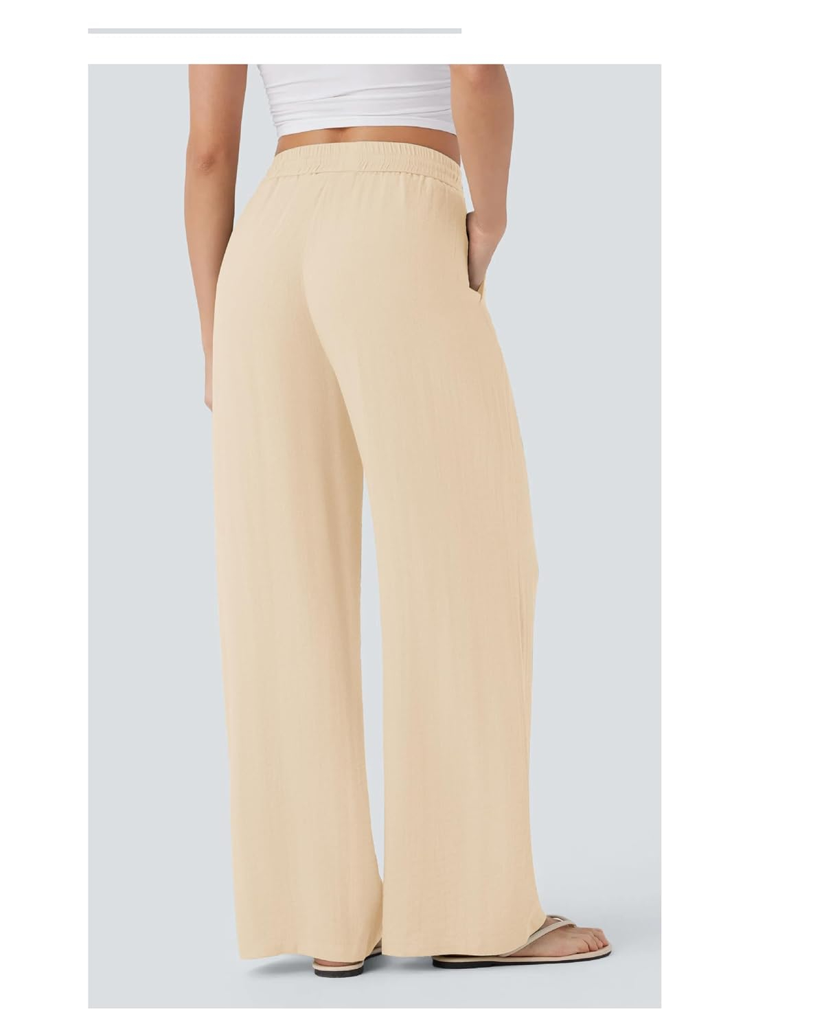 Women's High-Waist Wide-Leg Trousers - Brown - Image 37