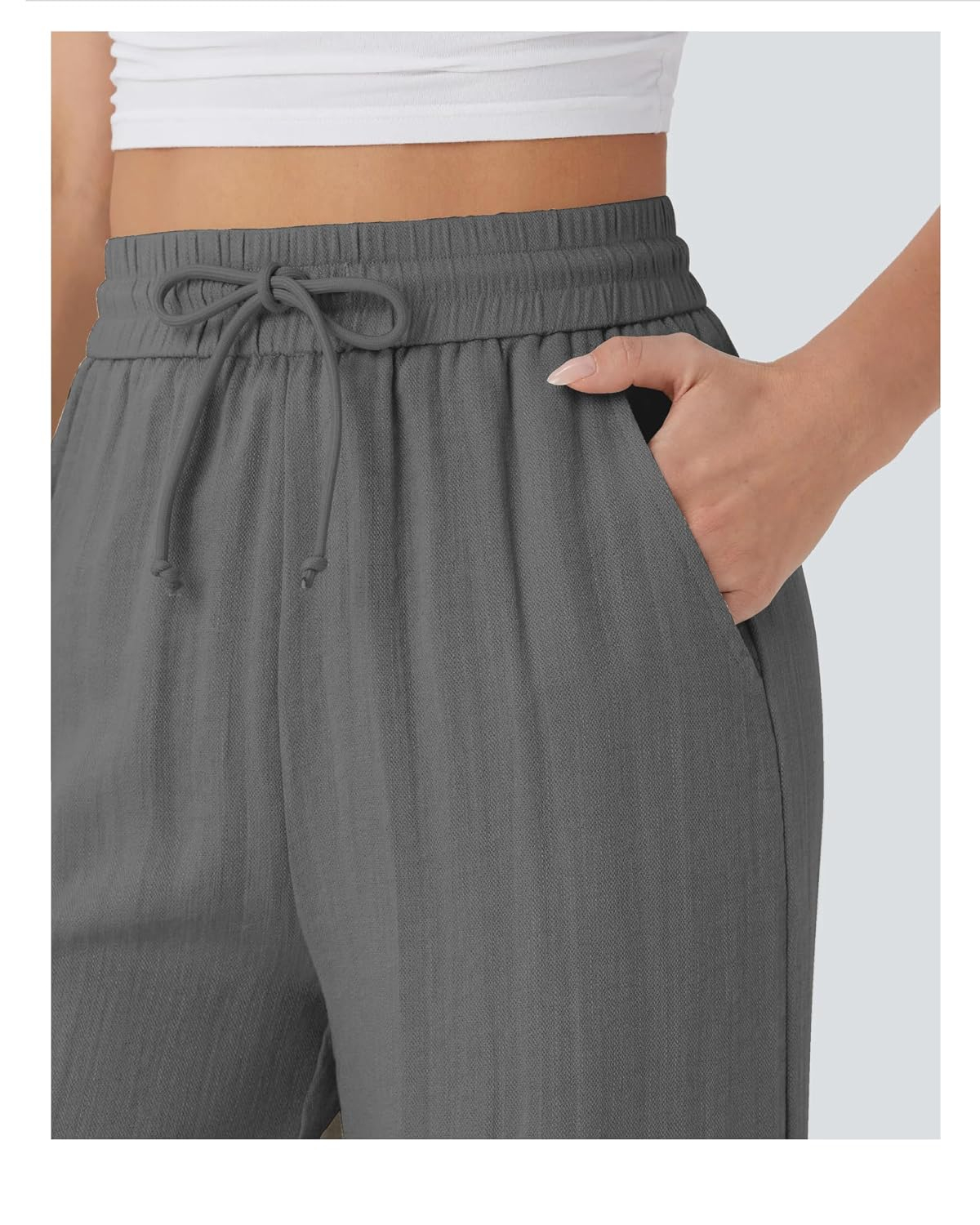 Women's High-Waist Wide-Leg Trousers - Brown - Image 41