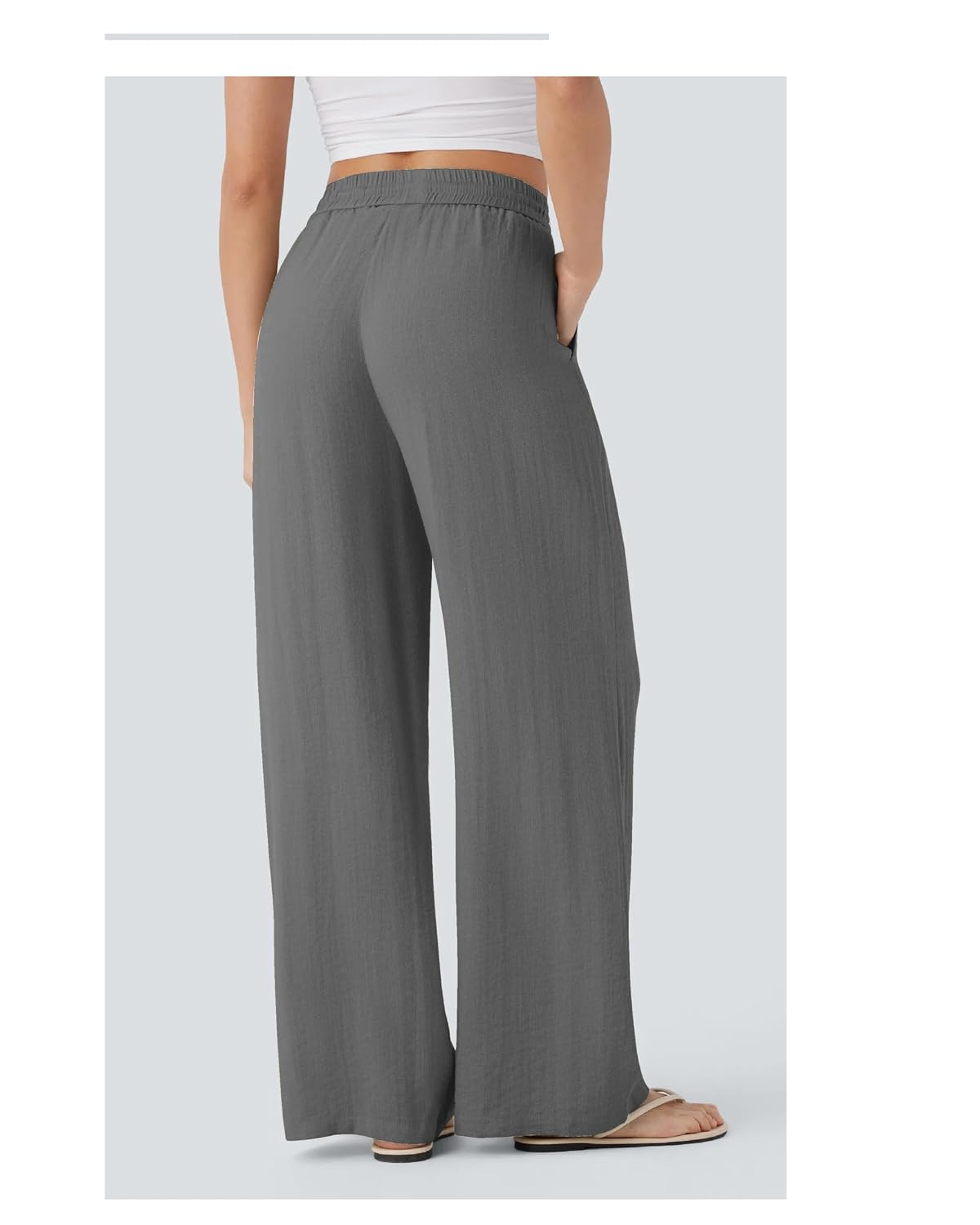 Women's High-Waist Wide-Leg Trousers - Brown - Image 43