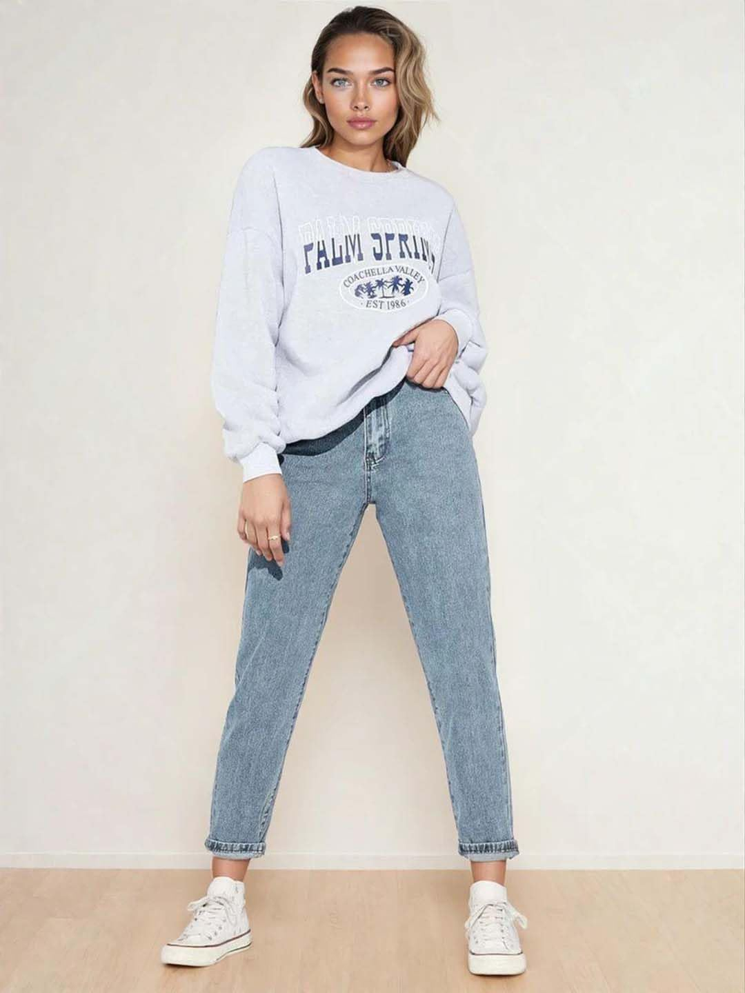 Women's High-Waist Wide-Leg Jeans - Black - Image 10