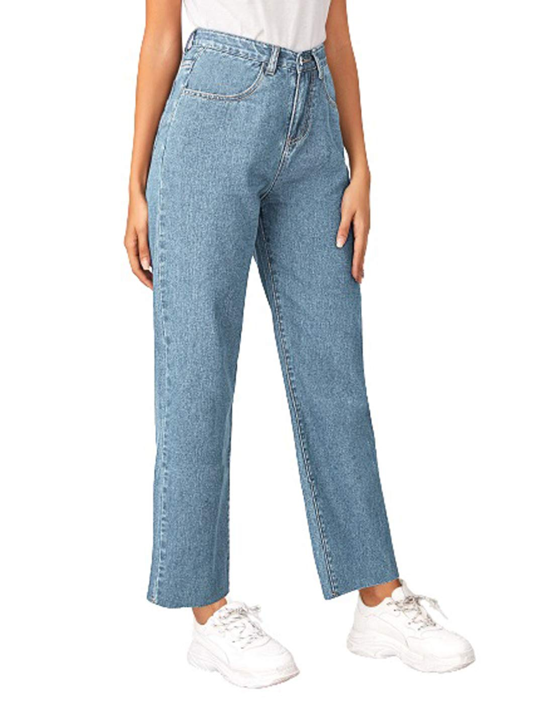 Women's High-Waist Wide-Leg Jeans - Black - Image 34