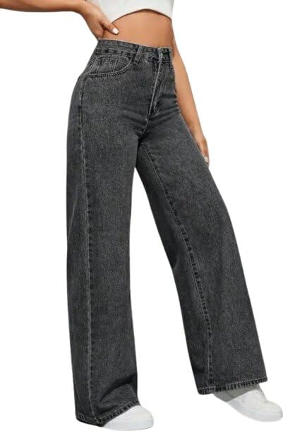 Women's Mid-Rise Straight-Fit Jeans - Grey