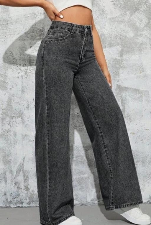 Women's Mid-Rise Straight-Fit Jeans - Grey - Image 2