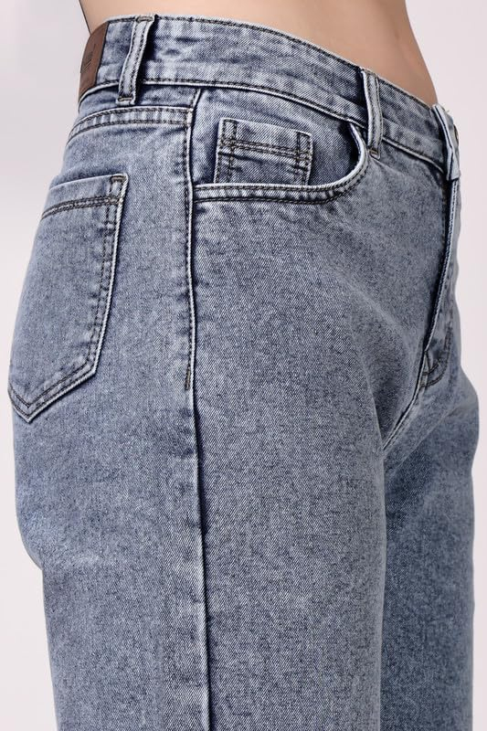 Women's Relaxed Baggy Jeans - Black - Image 24