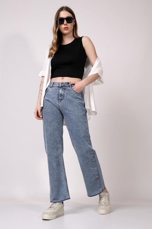 Women's Relaxed Baggy Jeans - Black - Image 26