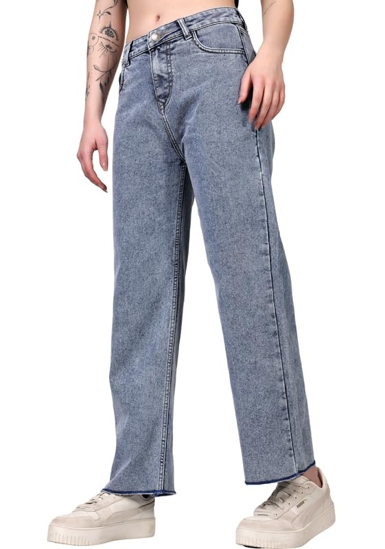 Women's Relaxed Baggy Jeans - Light Blue - Image 17