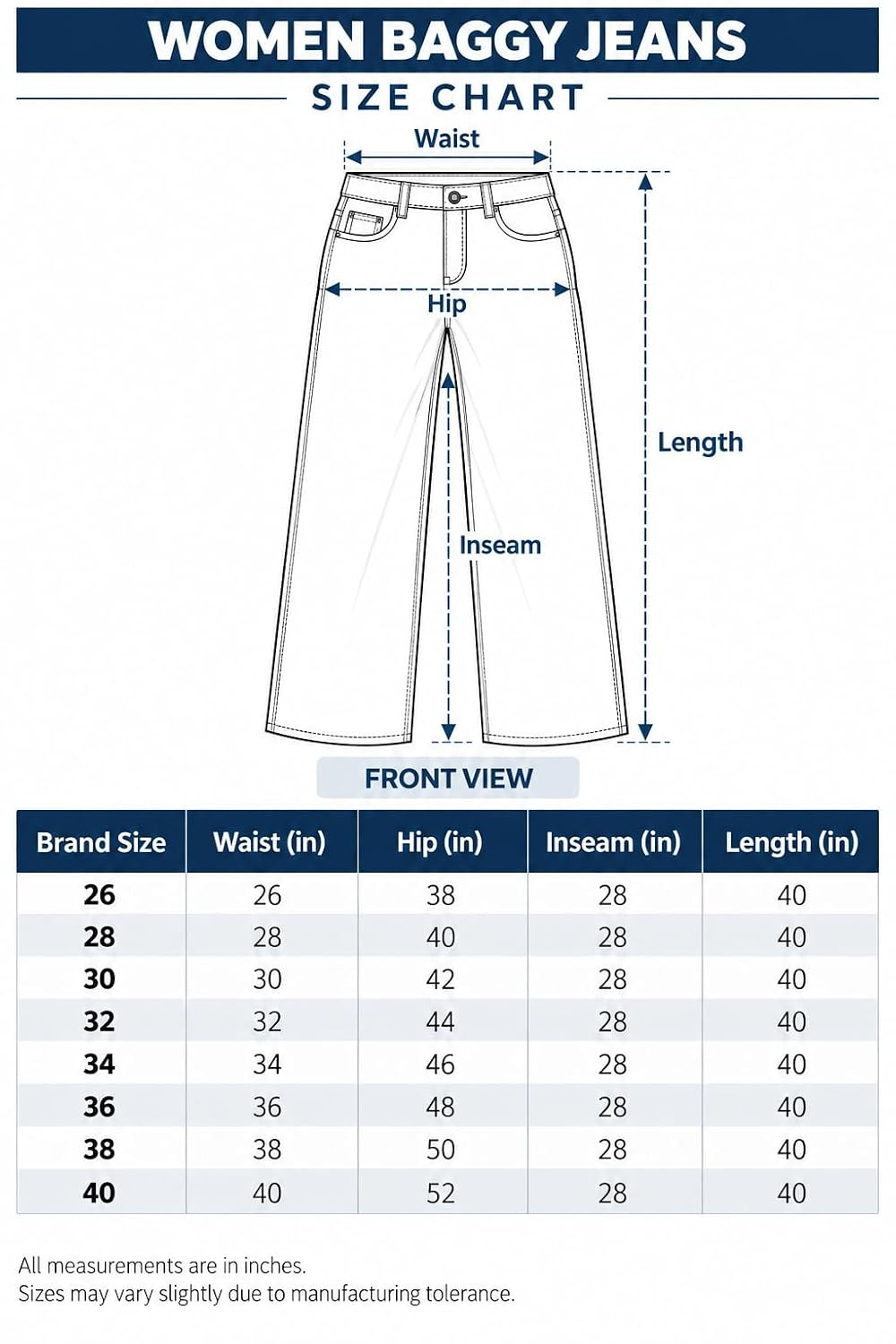 Women's Relaxed Baggy Jeans - Ombre Blue - Image 7
