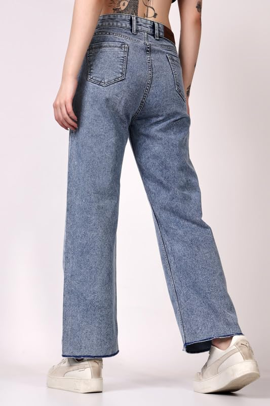 Women's Relaxed Baggy Jeans - Ombre Blue - Image 25
