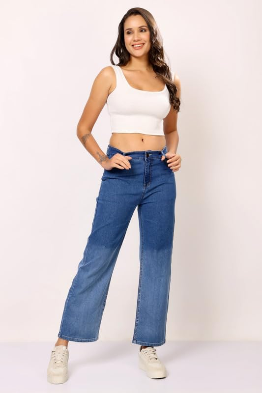 Women's Relaxed Baggy Jeans - Washed Light Blue - Image 27