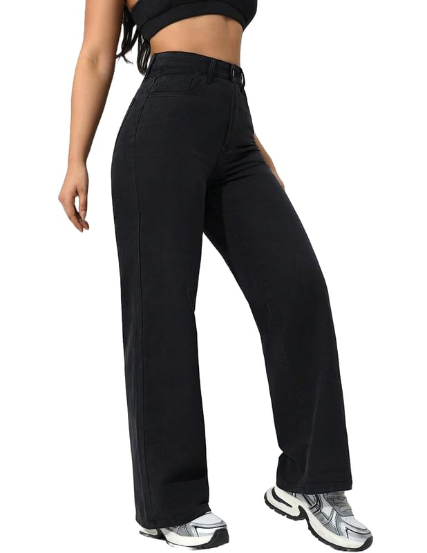 Women's Relaxed Baggy Jeans - Washed Light Blue - Image 38